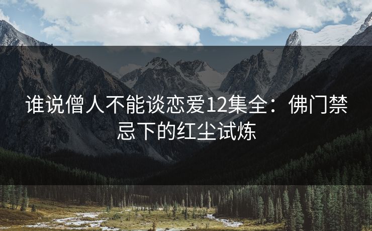 谁说僧人不能谈恋爱12集全：佛门禁忌下的红尘试炼